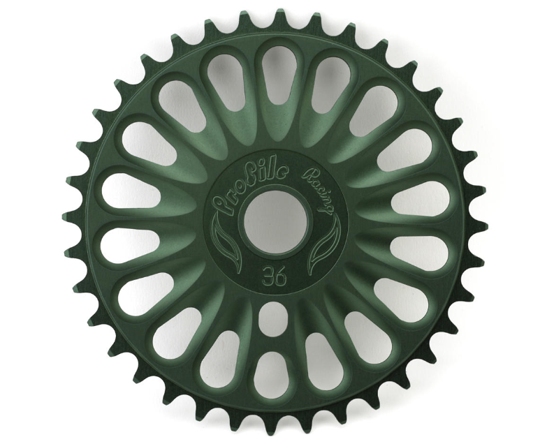 Profile Racing Imperial Sprocket 36T Matte Green BMX PARTS PLUG