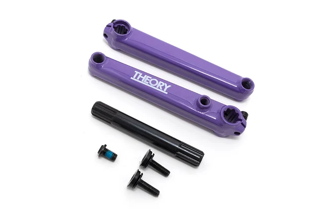 Theory Bikelife Conserve 175mm 3pc Cranks W/175mm Length Spindle - Purple