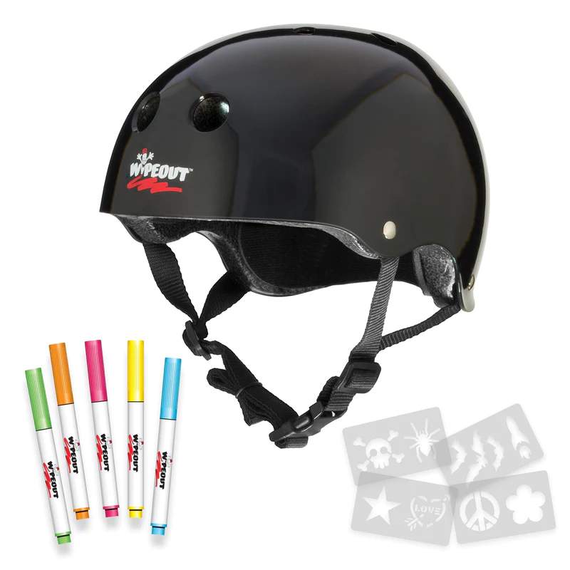 Triple Eight-Wipeout™ Dry Erase Helmet-Black