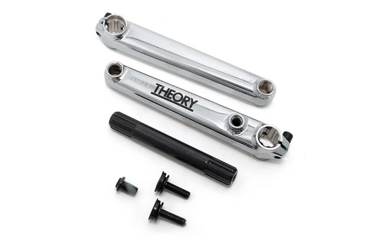 Theory Conserve 3pc Cranks W/138mm Length Spindle For Bmx Bikes - White