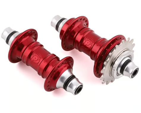 Profile Racing Mini Cassette Hub Set (Red) (Titanium Driver) (3/8" X 100/110mm) (Chromoly Cog) (36h) (16t)