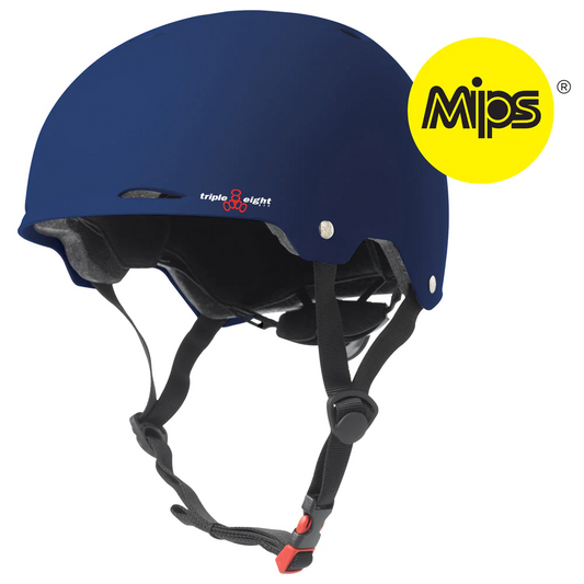 Triple Eight-Dual Certified Gotham Mips Helmet-Blue Matte