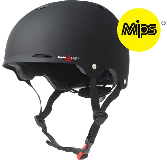 Triple Eight-Dual Certified Gotham Mips Helmet-Black Matte