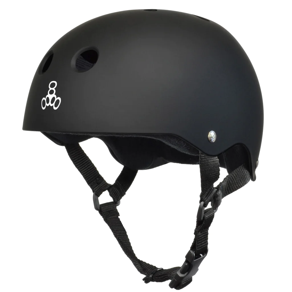 Triple Eight-Sweatsaver Helmet-Black W/ White Logo