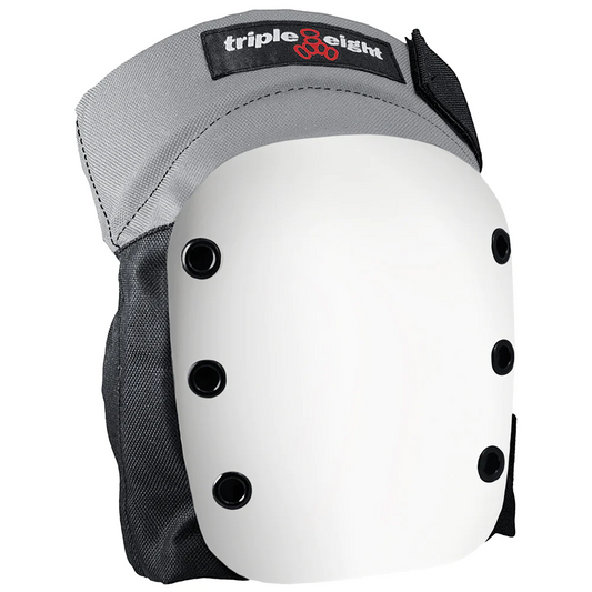 Triple Eight-Street Knee Pads - Grey With White Cap