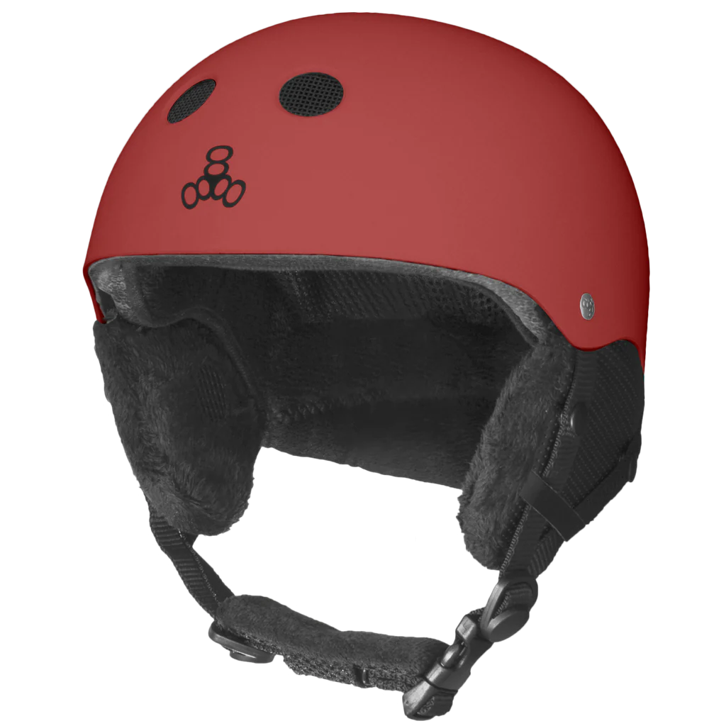 Triple Eight-Audio Snow Helmet With Halo Liner-United Red matte