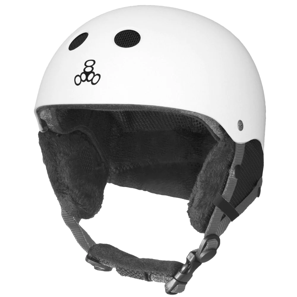 Triple Eight-Halo Snow Standard Helmet-White Matte