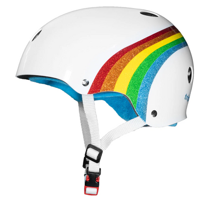 Triple Eight-The Certified Sweatsaver Helmet -Color Collection-White Rainbow Sparkle